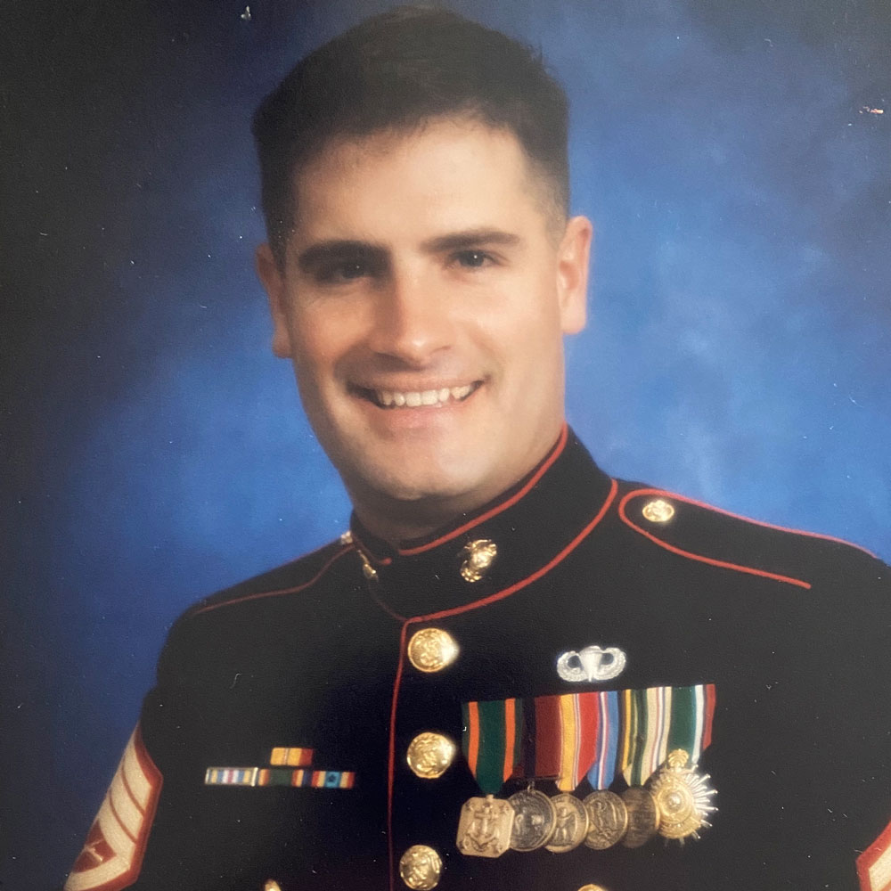 Lindsey Bible in Marine uniform