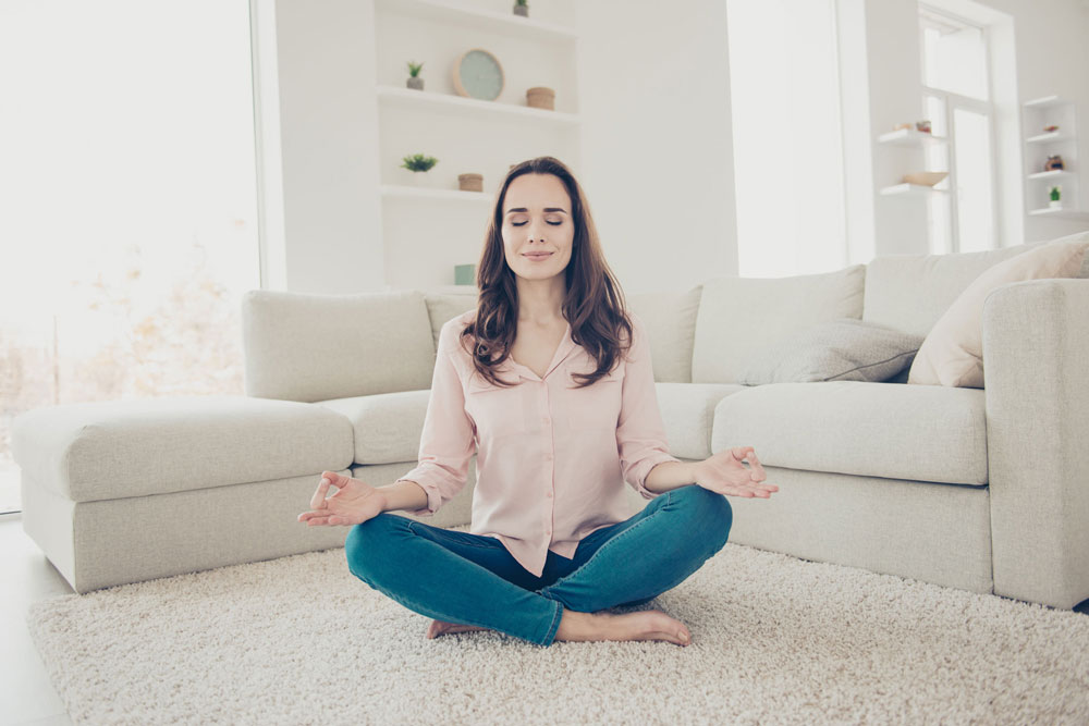 woman meditating