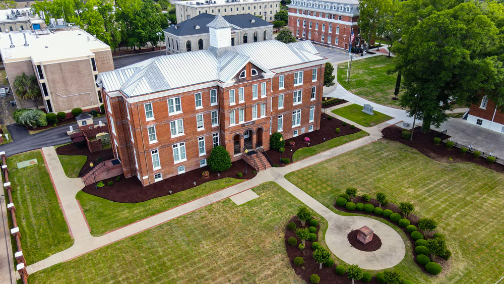 overhead image of Allen university campus